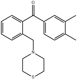 (3,4-二甲基苯基)(2-(硫代吗啉甲基)苯基)甲酮,898781-90-3,结构式