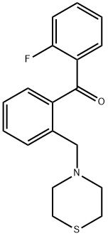 2-FLUORO-2'-THIOMORPHOLINOMETHYL BENZOPHENONE,898782-02-0,结构式