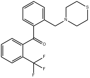 2-チオモルホリノメチル-2'-トリフルオロメチルベンゾフェノン 化学構造式