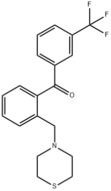 2-THIOMORPHOLINOMETHYL-3'-TRIFLUOROMETHYLBENZOPHENONE,898782-08-6,结构式
