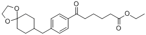 ETHYL 6-[4-[8-(1,4-DIOXA-8-AZASPIRO[4.5]DECYL)METHYL]PHENYL]-6-OXOHEXANOATE Struktur