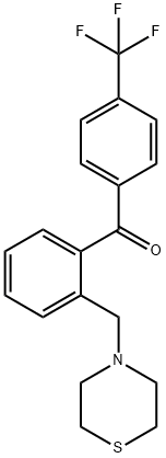 (2-(硫代吗啉代甲基)苯基)(4-(三氟甲基)苯基)甲酮,898782-11-1,结构式
