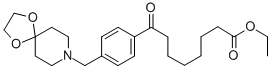 8-(4-((1,4-二噁烷-8-氮杂螺环并[4.5]癸-8-基)甲基)苯基)-8-氧代辛酸乙酯,898782-16-6,结构式