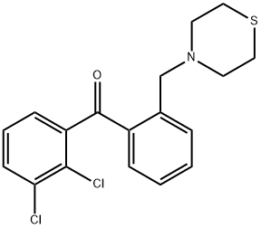 (2,3-二氯苯基)(2-(硫代吗啉甲基)苯基)甲酮,898782-26-8,结构式