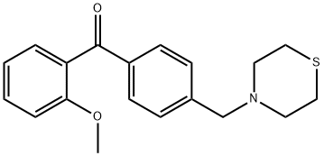 (2-甲氧基苯基)(4-(硫代吗啉甲基)苯基)甲酮,898782-31-5,结构式