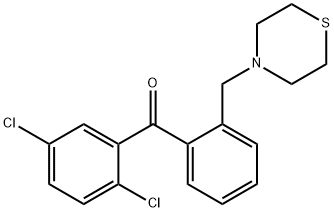 2,5-DICHLORO-2'-THIOMORPHOLINOMETHYL BENZOPHENONE,898782-32-6,结构式