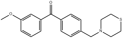 3-METHOXY-4'-THIOMORPHOLINOMETHYL BENZOPHENONE,898782-34-8,结构式