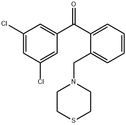 3,5-DICHLORO-2'-THIOMORPHOLINOMETHYL BENZOPHENONE Structure