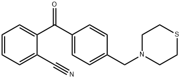 2-(4-(硫代吗啉甲基)苯甲酰基)苯甲腈,898782-40-6,结构式