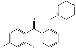 (2,4-二氟苯基)(2-(硫代吗啉甲基)苯基)甲酮,898782-41-7,结构式