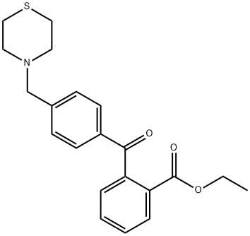 2-(4-(硫代吗啉甲基)苯甲酰基)苯甲酸乙酯,898782-49-5,结构式