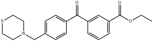 3-(4-(硫代吗啉甲基)苯甲酰基)苯甲酸乙酯,898782-51-9,结构式