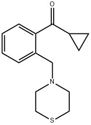 环丙基(2-(硫代吗啉代甲基)苯基)甲酮,898782-52-0,结构式