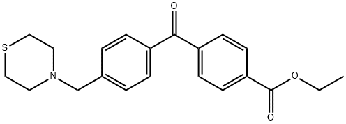 4-CARBOETHOXY-4'-THIOMORPHOLINOMETHYL BENZOPHENONE,898782-53-1,结构式