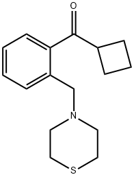 环丁基(2-(硫代吗啉代甲基)苯基)甲酮,898782-54-2,结构式