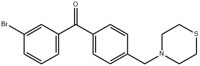 3-BROMO-4'-THIOMORPHOLINOMETHYL BENZOPHENONE,898782-59-7,结构式