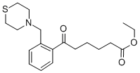 6-氧代-6-(2-(硫代吗啉甲基)苯基)己酸乙酯,898782-64-4,结构式