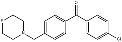 (4-氯苯基)(4-(硫代吗啉甲基)苯基)甲酮,898782-65-5,结构式
