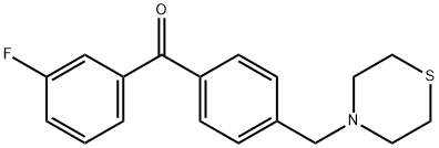 (3-氟苯基)(4-(硫代吗啉甲基)苯基)甲酮,898782-67-7,结构式