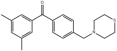 3,5-DIMETHYL-4'-THIOMORPHOLINOMETHYL BENZOPHENONE 结构式