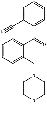 2-CYANO-2'-(4-METHYLPIPERAZINOMETHYL) BENZOPHENONE Structure
