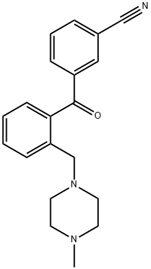 3'-CYANO-2-(4-METHYLPIPERAZINOMETHYL) BENZOPHENONE,898782-84-8,结构式