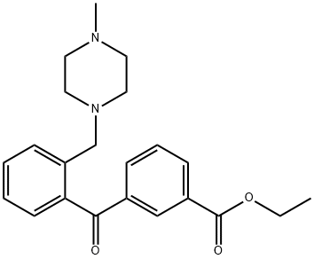 3'-CARBOETHOXY-2-(4-METHYLPIPERAZINOMETHYL) BENZOPHENONE Structure