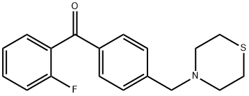 2-FLUORO-4'-THIOMORPHOLINOMETHYL BENZOPHENONE,898782-93-9,结构式
