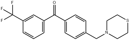 4'-チオモルホリノメチル-3-トリフルオロメチルベンゾフェノン 化学構造式