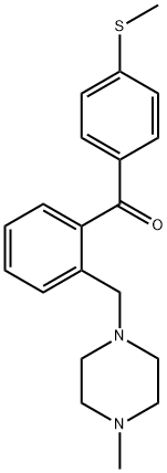 2-(4-METHYLPIPERAZINOMETHYL)-4'-THIOMETHYLBENZOPHENONE,898782-99-5,结构式