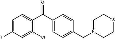 2-CHLORO-4-FLUORO-4'-THIOMORPHOLINOMETHYL BENZOPHENONE price.
