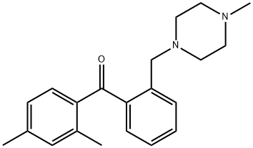 2,4-DIMETHYL-2'-(4-METHYLPIPERAZINOMETHYL) BENZOPHENONE Structure