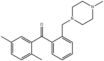 2,5-DIMETHYL-2'-(4-METHYLPIPERAZINOMETHYL) BENZOPHENONE Structure