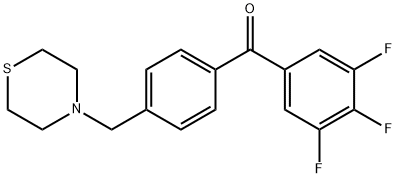 4'-チオモルホリノメチル-3,4,5-トリフルオロベンゾフェノン 化学構造式
