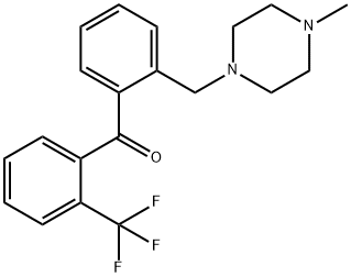 2-(4-メチルピペラジノメチル)-2'-トリフルオロメチルベンゾフェノン 化学構造式