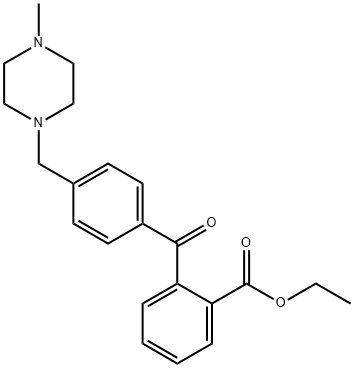 2-CARBOETHOXY-4'-(4-METHYLPIPERAZINOMETHYL) BENZOPHENONE 结构式