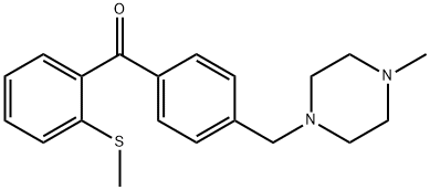 4'-(4-METHYLPIPERAZINOMETHYL)-2-THIOMETHYLBENZOPHENONE,898783-55-6,结构式