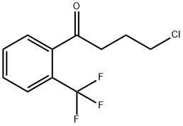 4-クロロ-1-オキソ-1-(2-トリフルオロメチルフェニル)ブタン 化学構造式