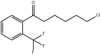 6-クロロ-1-オキソ-1-(2-トリフルオロメチルフェニル)ヘキサン 化学構造式
