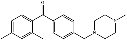 2,4-DIMETHYL-4'-(4-METHYLPIPERAZINOMETHYL) BENZOPHENONE Struktur