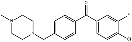 4-CHLORO-3-FLUORO-4'-(4-METHYLPIPERAZINOMETHYL) BENZOPHENONE,898783-83-0,结构式