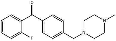 2-FLUORO-4'-(4-METHYLPIPERAZINOMETHYL) BENZOPHENONE,898783-89-6,结构式