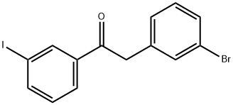 2-(3-ブロモフェニル)-3'-ヨードアセトフェノン 化学構造式