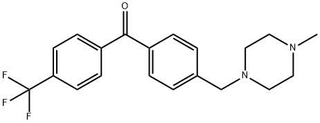 4-(4-メチルピペラジノメチル)-4'-トリフルオロメチルベンゾフェノン 化学構造式