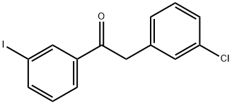 2-(3-クロロフェニル)-3'-ヨードアセトフェノン 化学構造式