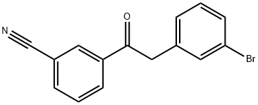 2-(3-BROMOPHENYL)-3'-CYANOACETOPHENONE Struktur