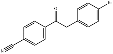 4-(2-(4-溴苯基)乙酰基)苯甲腈,898784-15-1,结构式