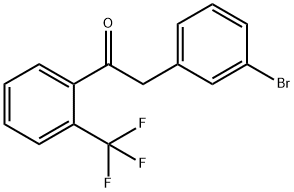 2-(3-ブロモフェニル)-2'-トリフルオロメチルアセトフェノン 化学構造式