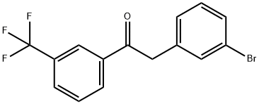 2-(3-ブロモフェニル)-3'-トリフルオロメチルアセトフェノン 化学構造式
