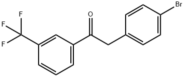 2-(4-溴苯基)-1-(3-(三氟甲基)苯基)乙-1-酮, 898784-25-3, 结构式